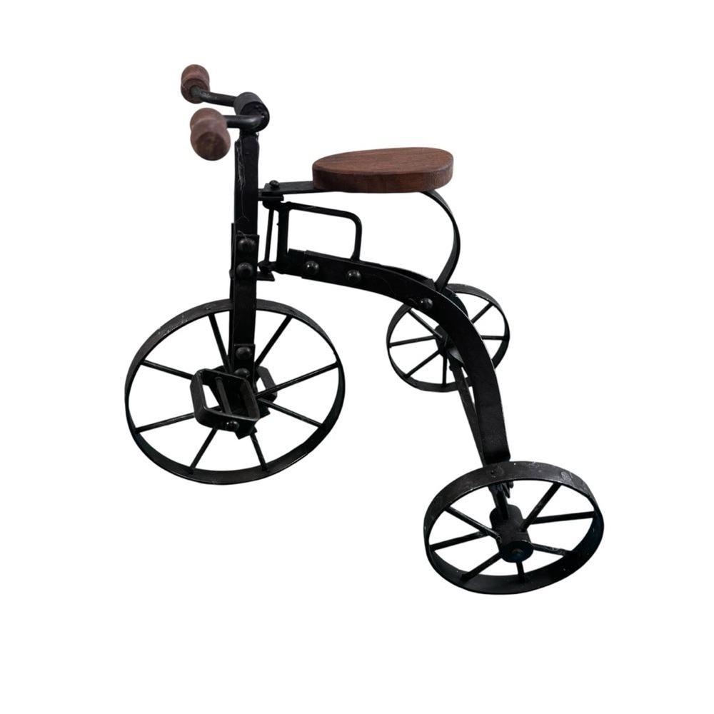 Vintage Home Decor Miniature Bicycle Wood Metal 90s